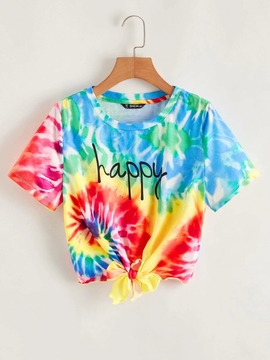 multicolor colorful  women T shirt