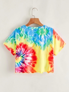 multicolor colorful  women T shirt