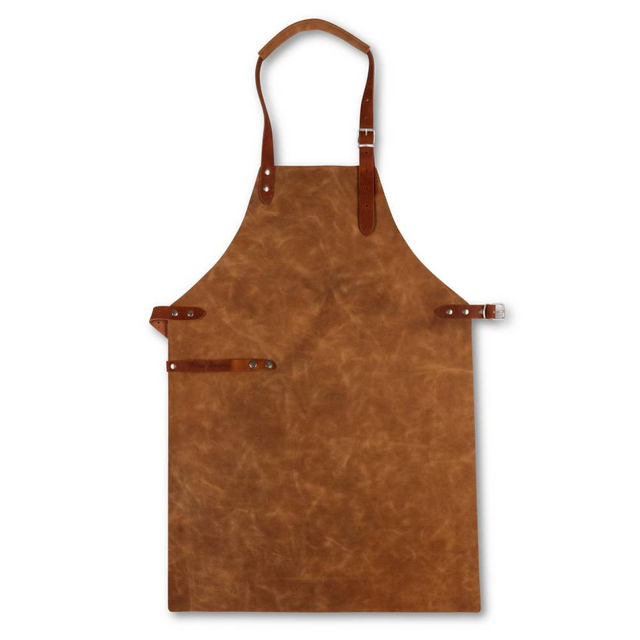 Light Brown PU + Leather Apron