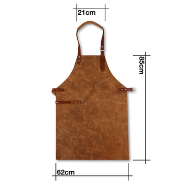 Light Brown PU + Leather Apron