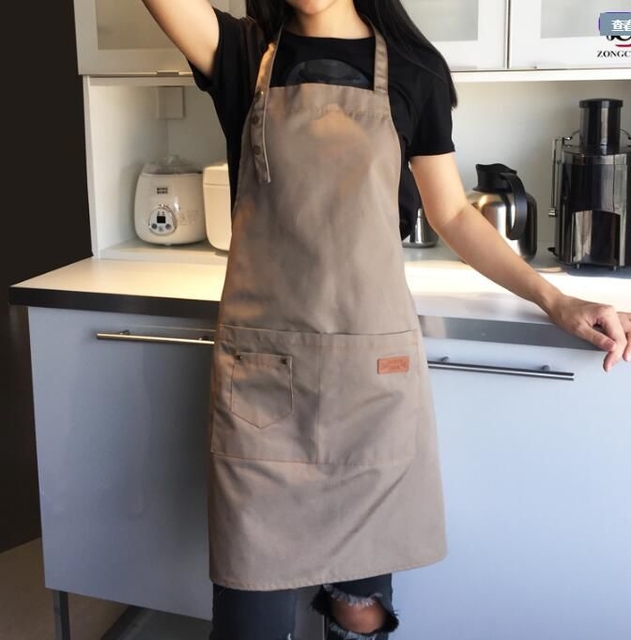 cotton canvas apron for coffee shop