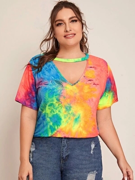 multicolor colorful  women T shirt