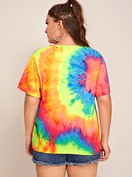 multicolor colorful  women T shirt