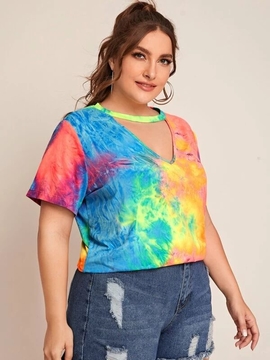 multicolor colorful  women T shirt